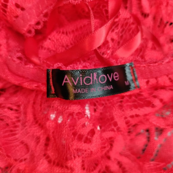 Lace Teddy Bodysuit Lingerie Crisscross Back Straps - Picture 4 of 5